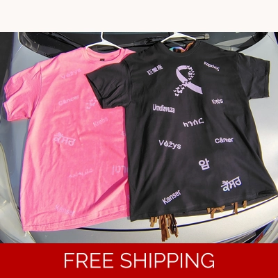 "The Language of Hope" — Cancer Awareness Shirts FREE SHIPPING!!! (all shirts custom made)